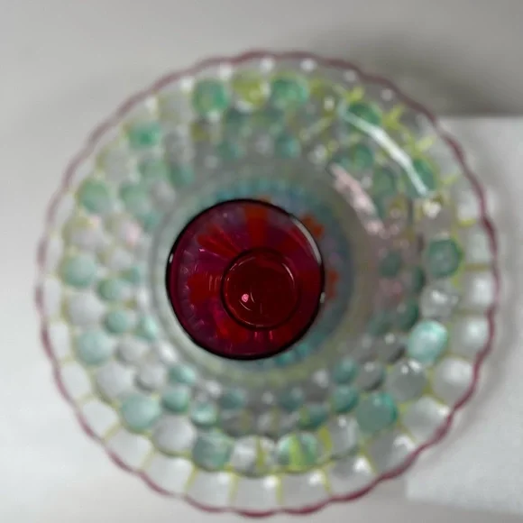 Glass Art Flower. 9.5 inch diameter, multicolored - Picture 7 of 10